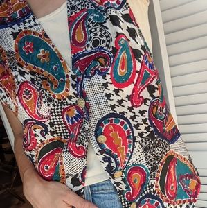 Vintage mixed pattern Vest